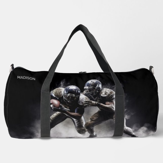 Individuelle Name Football Players Illustration Duffle Bag (Vorderseite)