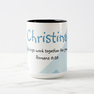 Individuelle Name fördert inspirierendes Bibelange Zweifarbige Tasse