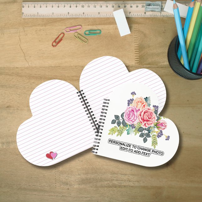 Individuelle Name Foto Artwork School Office Zuhau Notizbuch (Custom Name Photo Artwork School Office Home Heart Notebook)