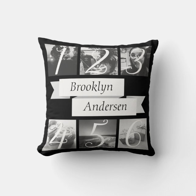 Individuelle Name Foto Erstellen Sie Ihre eigenen Kissen (Vorderseite)