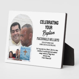 Individuelle Name Foto FEIERT IHREN BAPTISMUS Fotoplatte