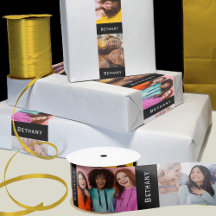 Individuelle Name Foto Ribbon