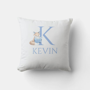Individuelle Name Fox liest ein Buch Kinderzimmer Kissen