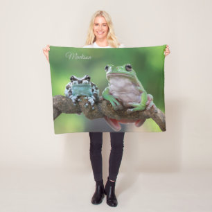 Individuelle Name Frog Fleece Blanket