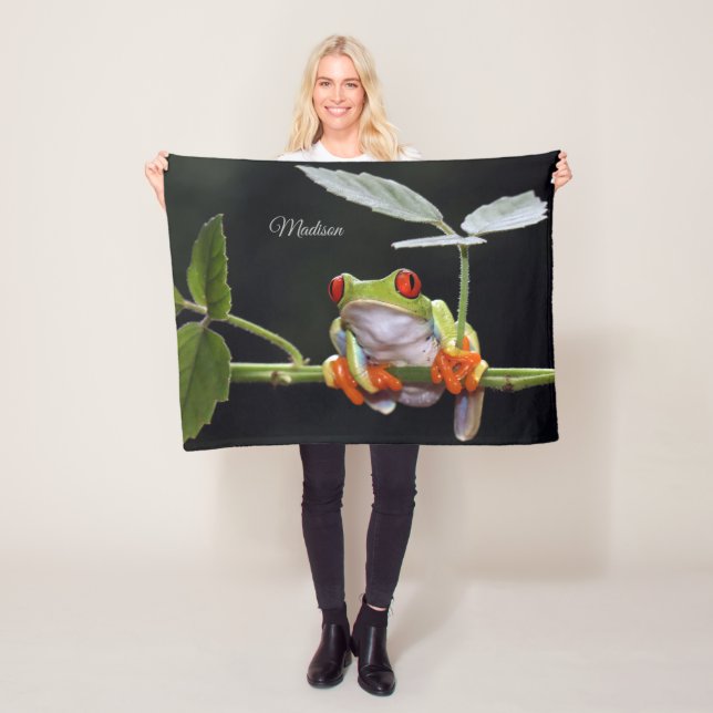 Individuelle Name Frog Fleece Blanket (Beispiel)