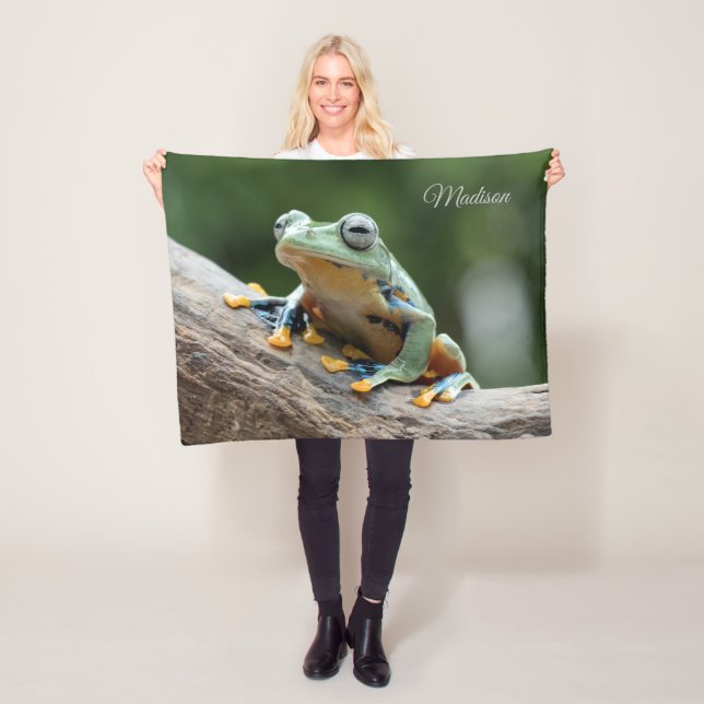 Individuelle Name Frog Fleece Blanket (Beispiel)