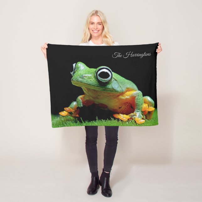 Individuelle Name Frog Fleecedecke (Beispiel)