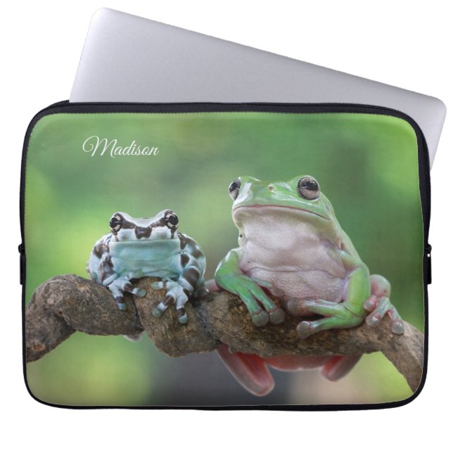 Individuelle Name Frog Notebook-Sieb Laptopschutzhülle (Vorderseite)