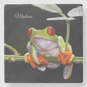 Individuelle Name Frog Steinuntersetzer
