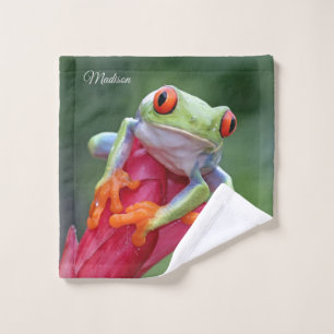 Individuelle Name Frog Waschlappen