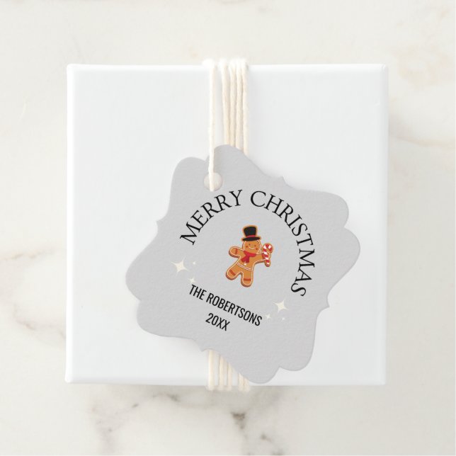 Individuelle Name Frohe Weihnachtsgingerbäckerin M Geschenkanhänger (Beispiel)