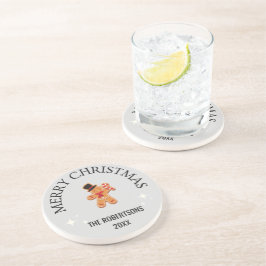 Individuelle Name Frohe Weihnachtsgingerbäckerin M Getränkeuntersetzer