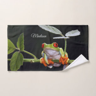 Individuelle Name Frosch Handtuch
