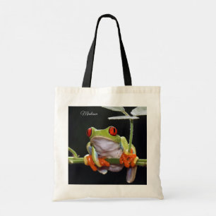 Individuelle Name Frosch Totbeutel Tragetasche