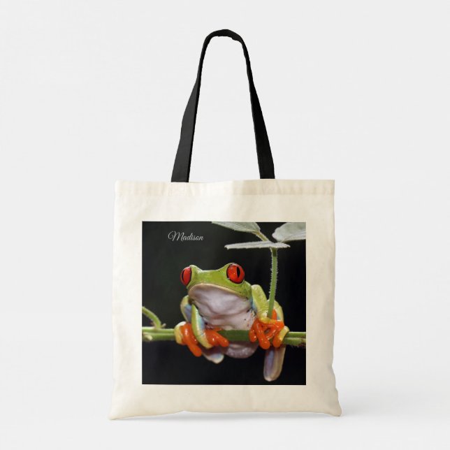 Individuelle Name Frosch Totbeutel Tragetasche (Rückseite)