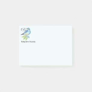 Individuelle Name Fun Bluebird Bird Nature Art Post-it Klebezettel