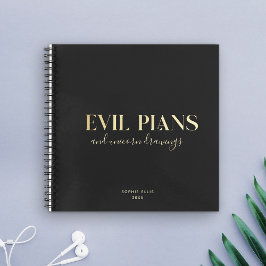 Individuelle Name Fun Cool Chic EVIL PLANS Planer Notizbuch