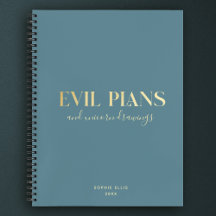 Individuelle Name Fun Cool Chic EVIL PLANS Planer