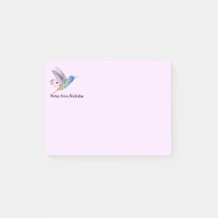 Individuelle Name Fun Hummingbird Bird Naturkunde Post-it Klebezettel