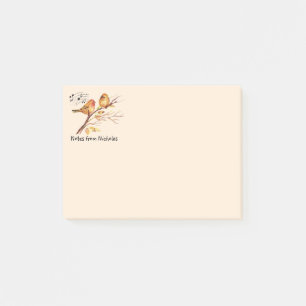 Individuelle Name Fun Sparrow Bird Naturkunde Post-it Klebezettel
