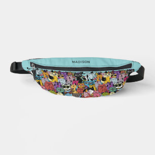 Individuelle Name Funny Cats Illustration Bauchtasche