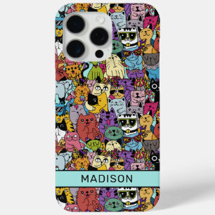 Individuelle Name Funny Cats Illustration Case-Mate iPhone Hülle