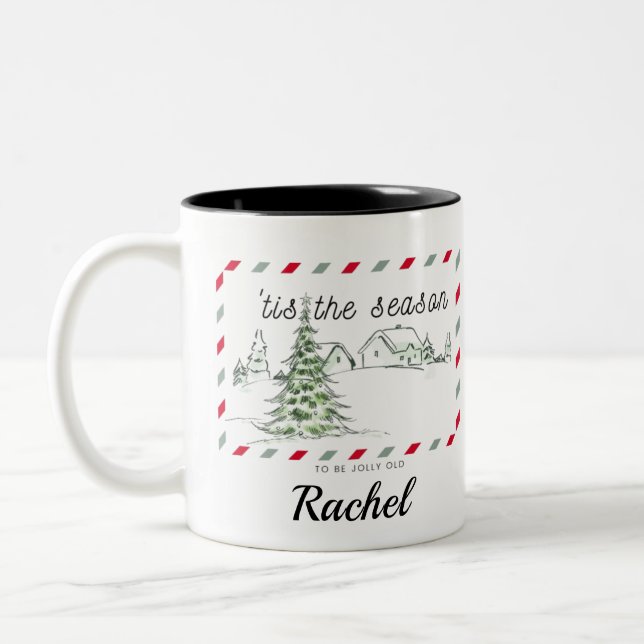 Individuelle Name Funny Christmas Tasse (Links)