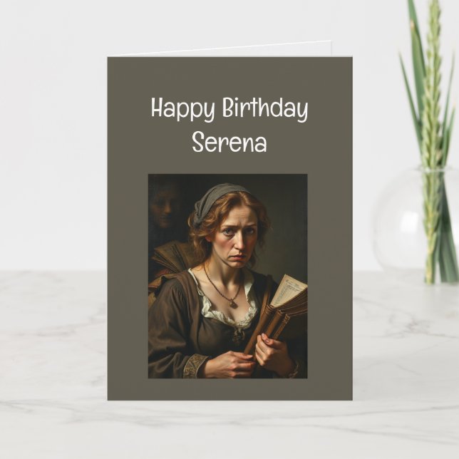 Individuelle Name Funny Geburtstag für beschäftigt Karte (Vorderseite)