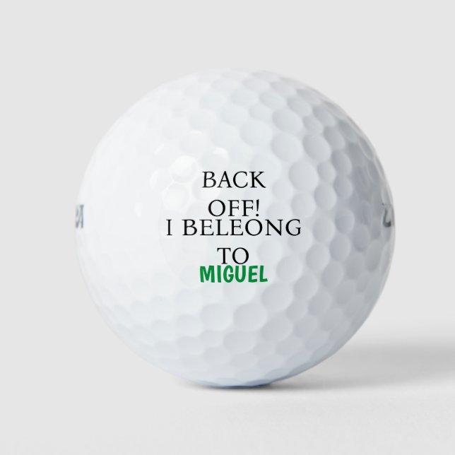 Individuelle Name Funny Love Golf Golfball (Vorderseite)