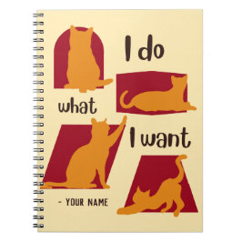 Individuelle Name Funny Lovely Cat Lover Notebook Notizblock