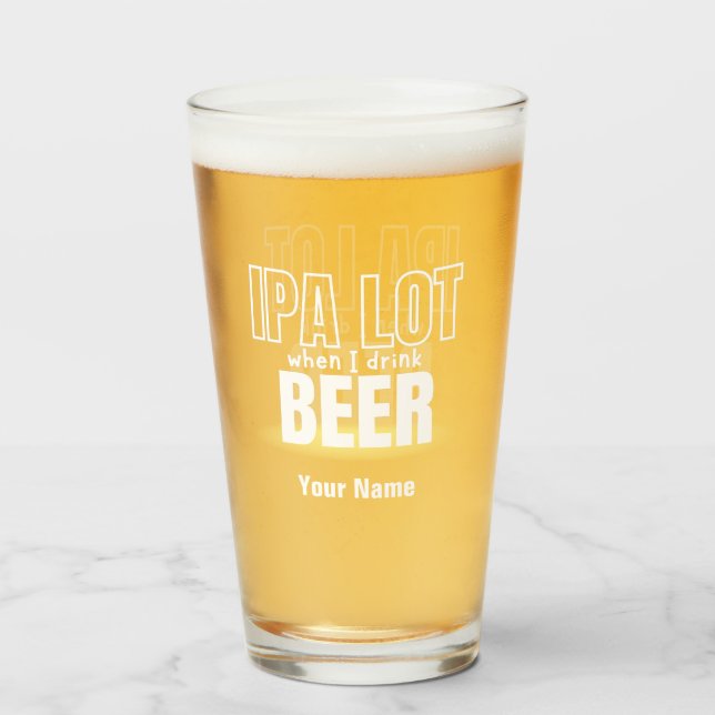 Individuelle Name Funny Modern Pint Bierglas Glas (Vorne (Gefüllt))