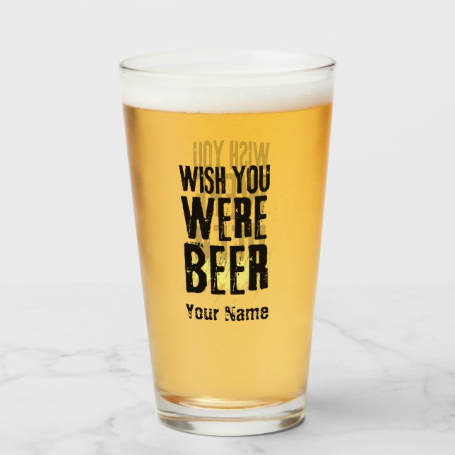 Individuelle Name Funny Modern Pint Bierglas Glas (Vorne (Gefüllt))