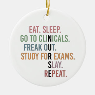 Individuelle Name Funny Nursing School Schüler Kra Keramik Ornament