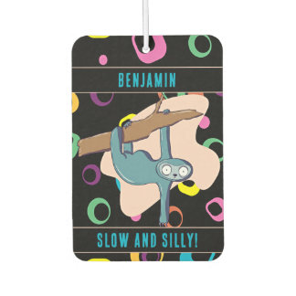 Individuelle Name Funny Sloth Autolufterfrischer