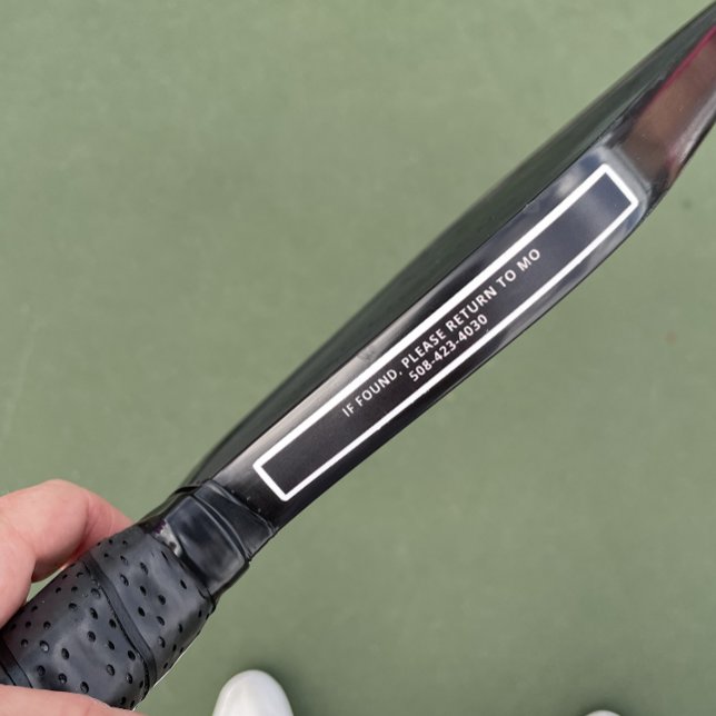 Individuelle Name für das schwarze Pickleball-Padd Aufkleber (Von Creator hochgeladen)