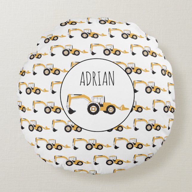 Individuelle Name für den Backhofsbau Rundes Kissen (Vorderseite)