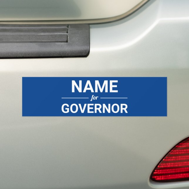 Individuelle Name für die Blaue Wahl des Gouverneu Autoaufkleber (Auf Auto)