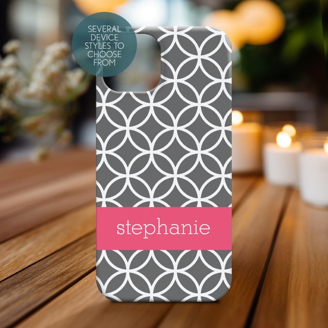 Individuelle Name für die geometrische Struktur Gr Case-Mate iPhone Hülle (Personalized Phone Case)