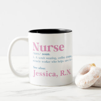 Individuelle Name für die Krankenversicherung Kaff Zweifarbige Tasse