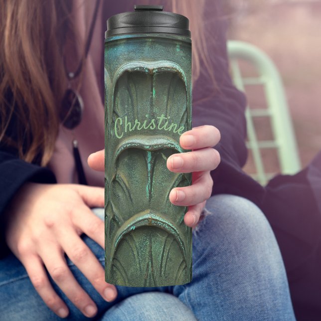 Individuelle Name für Farbleaf-Muster in Verdigris Thermosbecher (Von Creator hochgeladen)