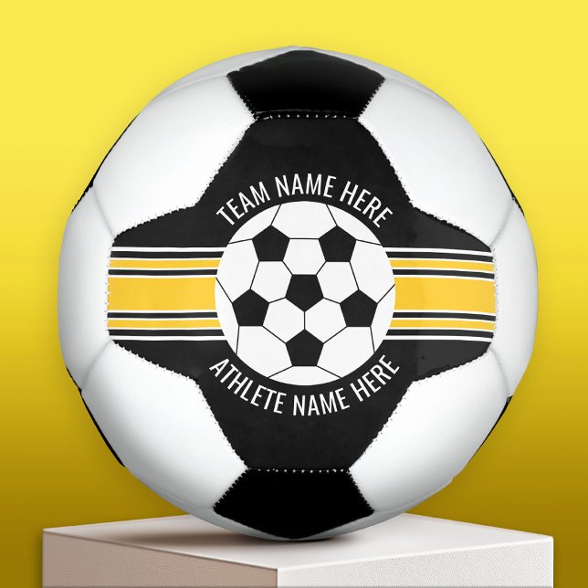 Individuelle Name für Gelb- und Schwarz-Teamfarben Fußball (Custom Soccer Ball)