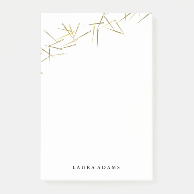 Individuelle Name für Goldnadeln Post-it Klebezettel (Vorderseite)