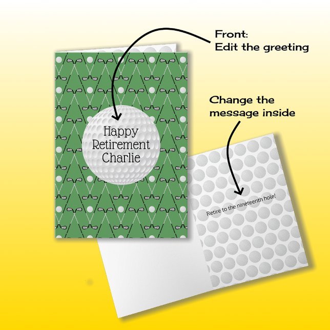 Individuelle Name für Golfmuster Karte (Von Creator hochgeladen)