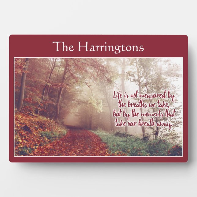 Individuelle Name für Lebenszeichen Fotoplatte (Vorderseite)