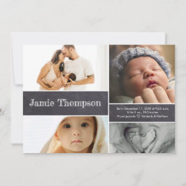 Individuelle Name für mehrfache Babyfotografie-Col Ankündigung