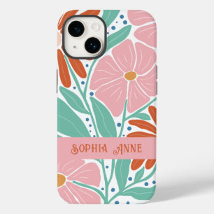Individuelle Name für Muster der Retro-Floral Case-Mate iPhone 14 Hülle