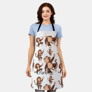 Individuelle Name für nahtlose Affen Schürze