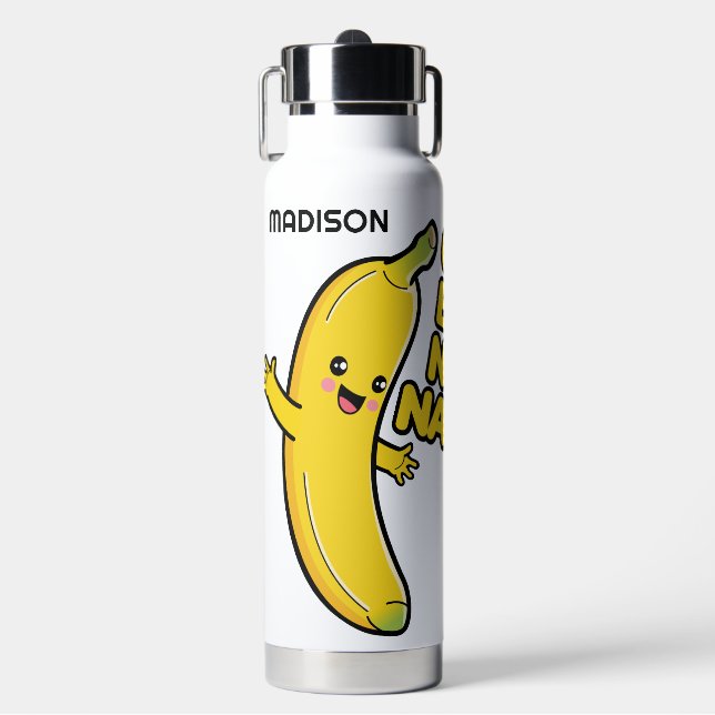 individuelle Name für niedliche Bananen Trinkflasche (Vorderseite)