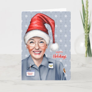 Individuelle Name für Postarbeiter Feiertagskarte