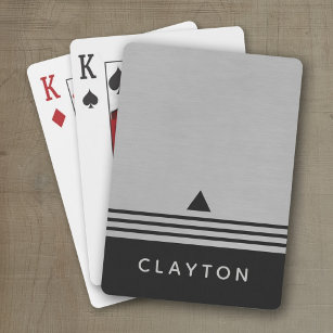 Individuelle Name für Silber- und Schwarz-Weiß-Des Spielkarten